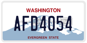 AFD4054  license plate in WA