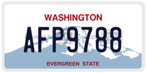 AFP9788 license plate in Washington