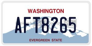 AFT8265  license plate in WA