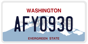 AFY0930  license plate in WA