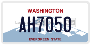 AH7050 license plate in Washington