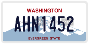 AHN1452  license plate in WA