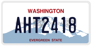 AHT2418 license plate in Washington