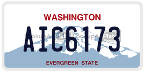 AIC6173  license plate in WA