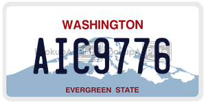 AIC9776 license plate in Washington