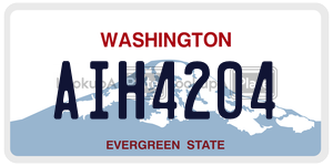 AIH4204  license plate in WA