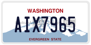 AIX7965  license plate in WA