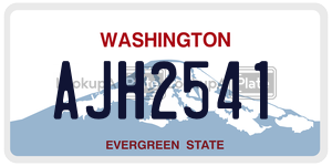 AJH2541  license plate in WA