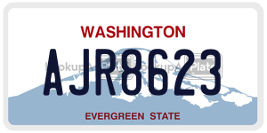AJR8623  license plate in WA