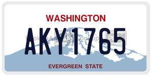 AKY1765 license plate in Washington