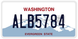 ALB5784  license plate in WA