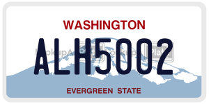 ALH5002  license plate in WA