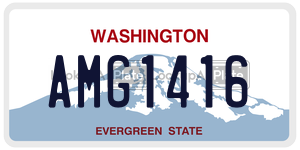 AMG1416 license plate in Washington