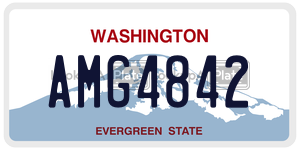 AMG4842 license plate in Washington