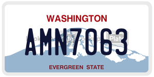 AMN7063 license plate in Washington