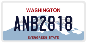 ANB2818 license plate in Washington