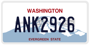 ANK2926  license plate in WA