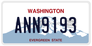 ANN9193  license plate in WA
