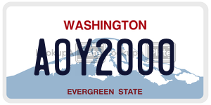 AOY2000  license plate in WA