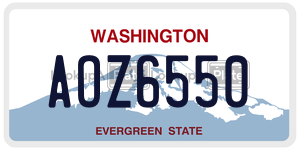 AOZ6550  license plate in WA