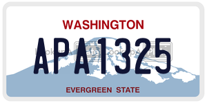 APA1325  license plate in WA