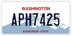 APH7425 license plate in Washington