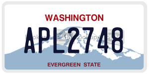 APL2748 license plate in Washington