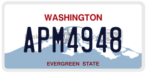 APM4948 license plate in Washington
