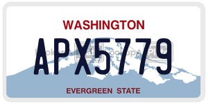 APX5779 license plate in Washington