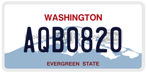 AQB0820  license plate in WA