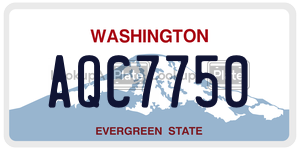 AQC7750 license plate in Washington