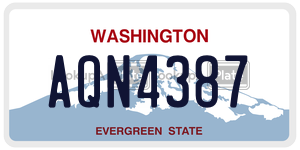 AQN4387  license plate in WA