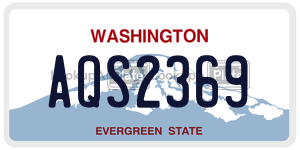 AQS2369  license plate in WA