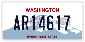 AR14617  license plate in WA