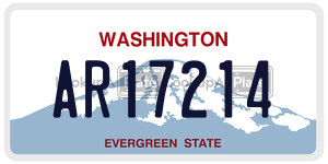 AR17214  license plate in WA