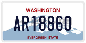 AR18860  license plate in WA