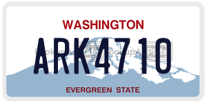ARK4710  license plate in WA