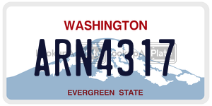 ARN4317  license plate in WA
