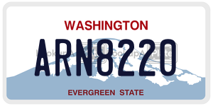 ARN8220 license plate in Washington