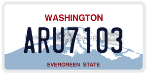 ARU7103  license plate in WA