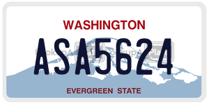 ASA5624 license plate in Washington