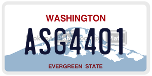 ASG4401  license plate in WA