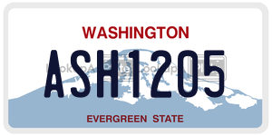 ASH1205  license plate in WA
