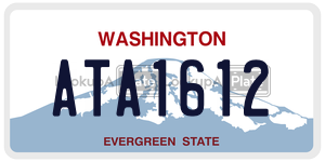 ATA1612  license plate in WA