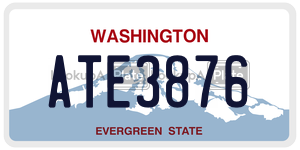 ATE3876  license plate in WA