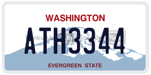 ATH3344  license plate in WA