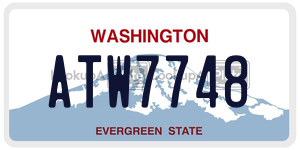 ATW7748  license plate in WA