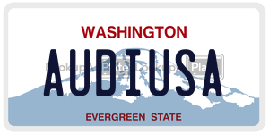 AUDIUSA license plate in Washington
