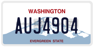 AUJ4904  license plate in WA