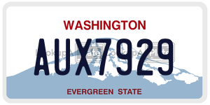 AUX7929  license plate in WA